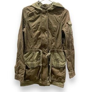HOLLISTER | Two-Toned Army Green Surplus Military Jacket Coat Grunge Size Medium